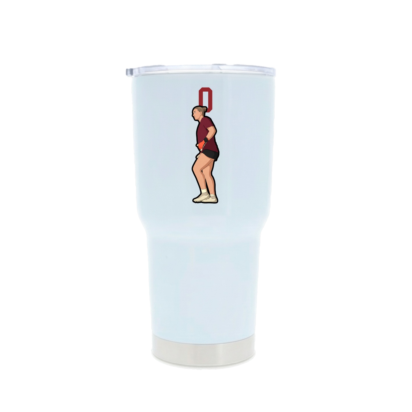 30oz Stainless Steel Tumbler — Number Top in White