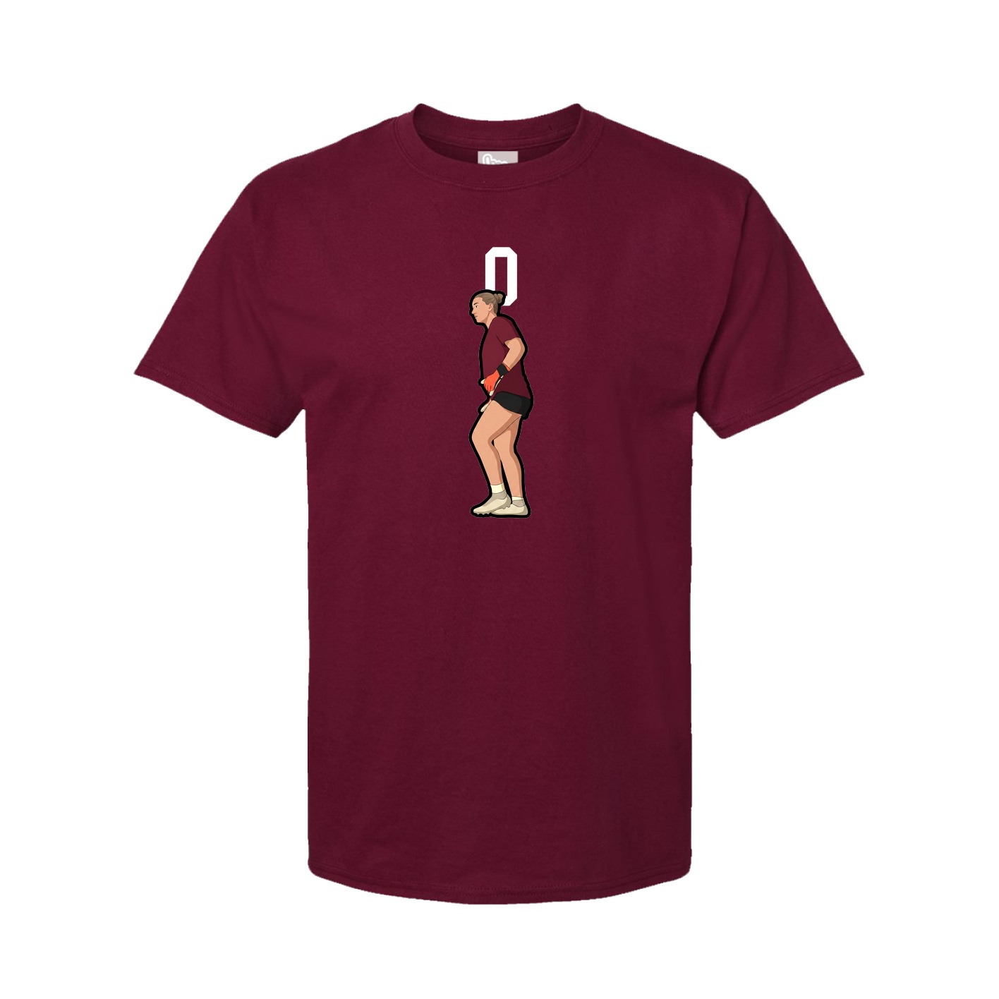 Youth Tee — Number Top in Cardinal