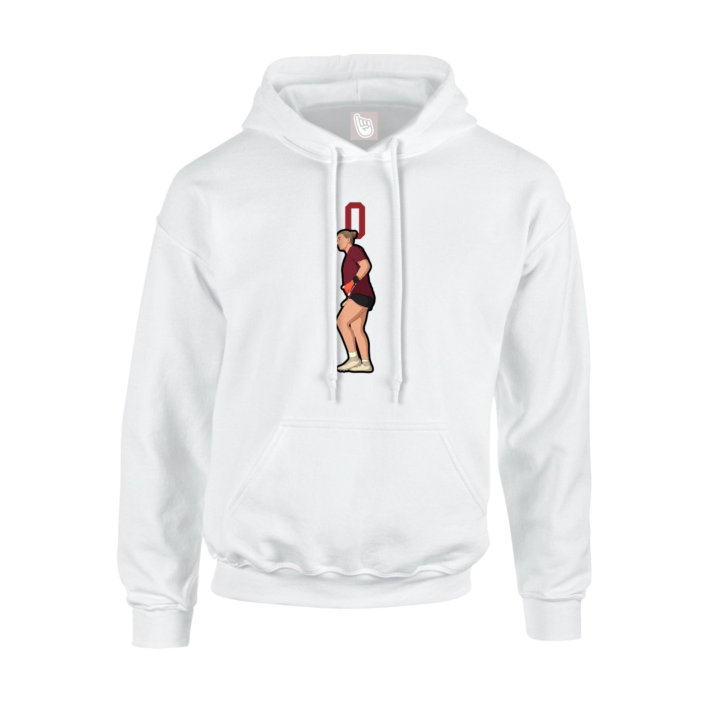 Hoodie — Number Top in White