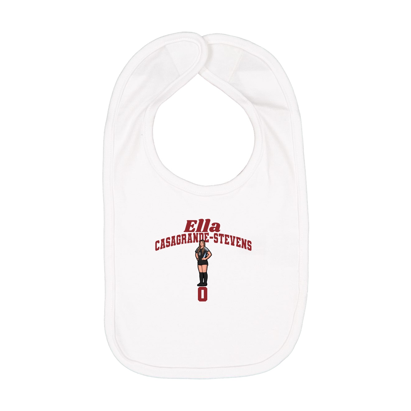 Infant Bib — Signature Arch in White