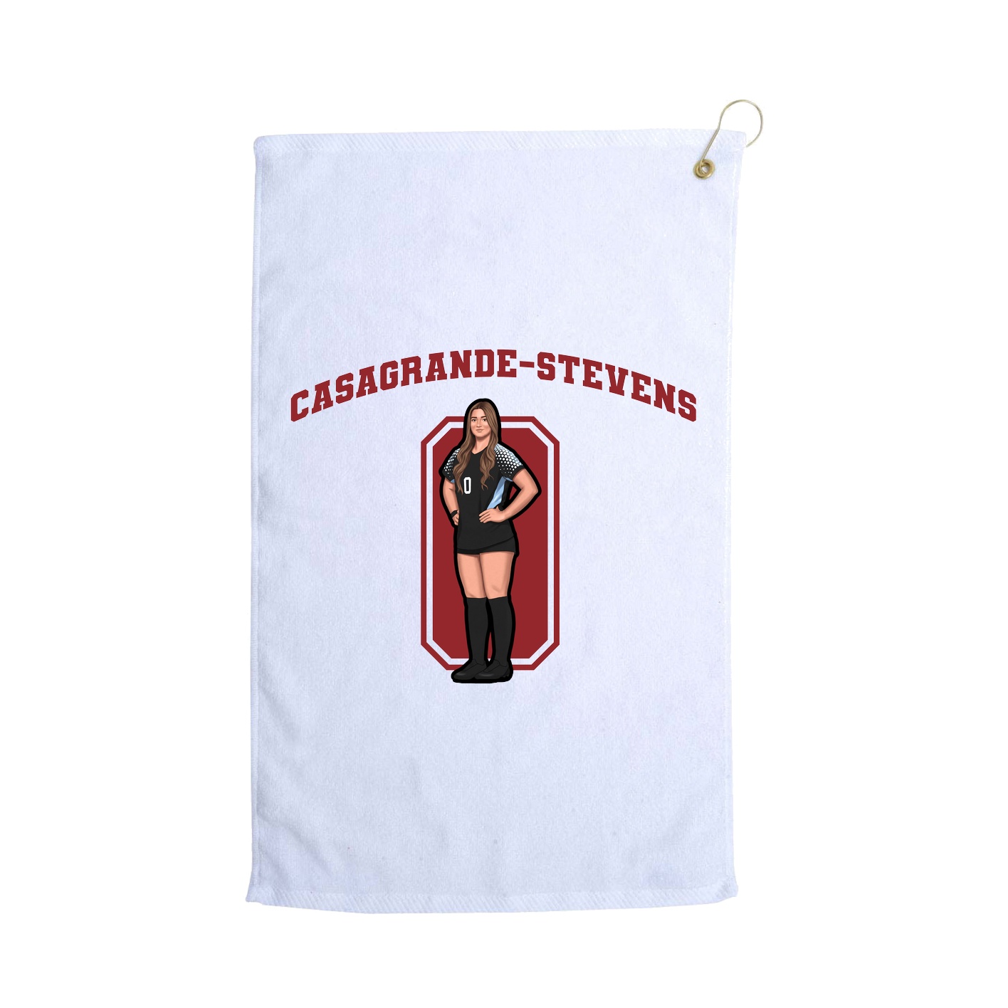 Golf Towel — Number in White