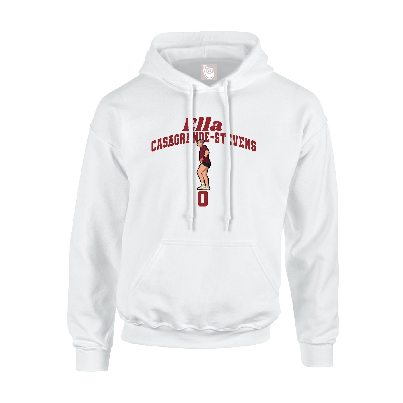 Youth Hoodie — Signature Arch in White
