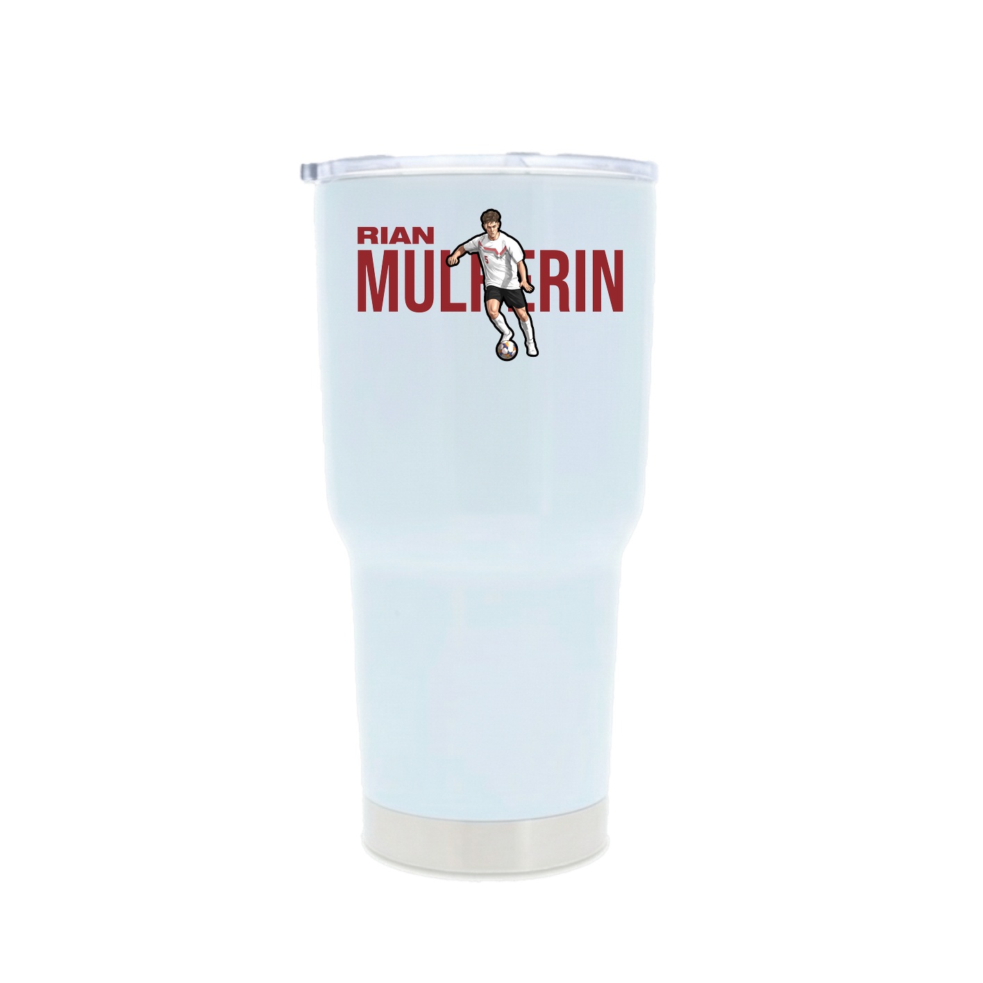 30oz Stainless Steel Tumbler — Player Name in White