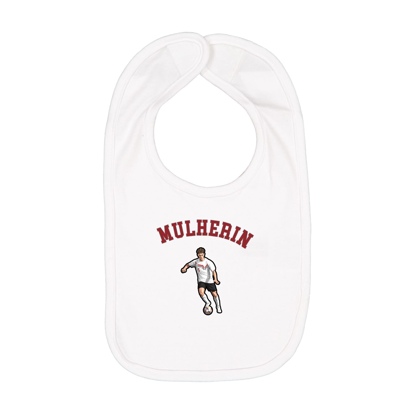 Infant Bib — Shirsey Arch in White