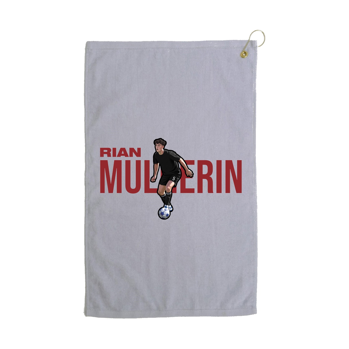 Golf Towel — Player Name in Grey