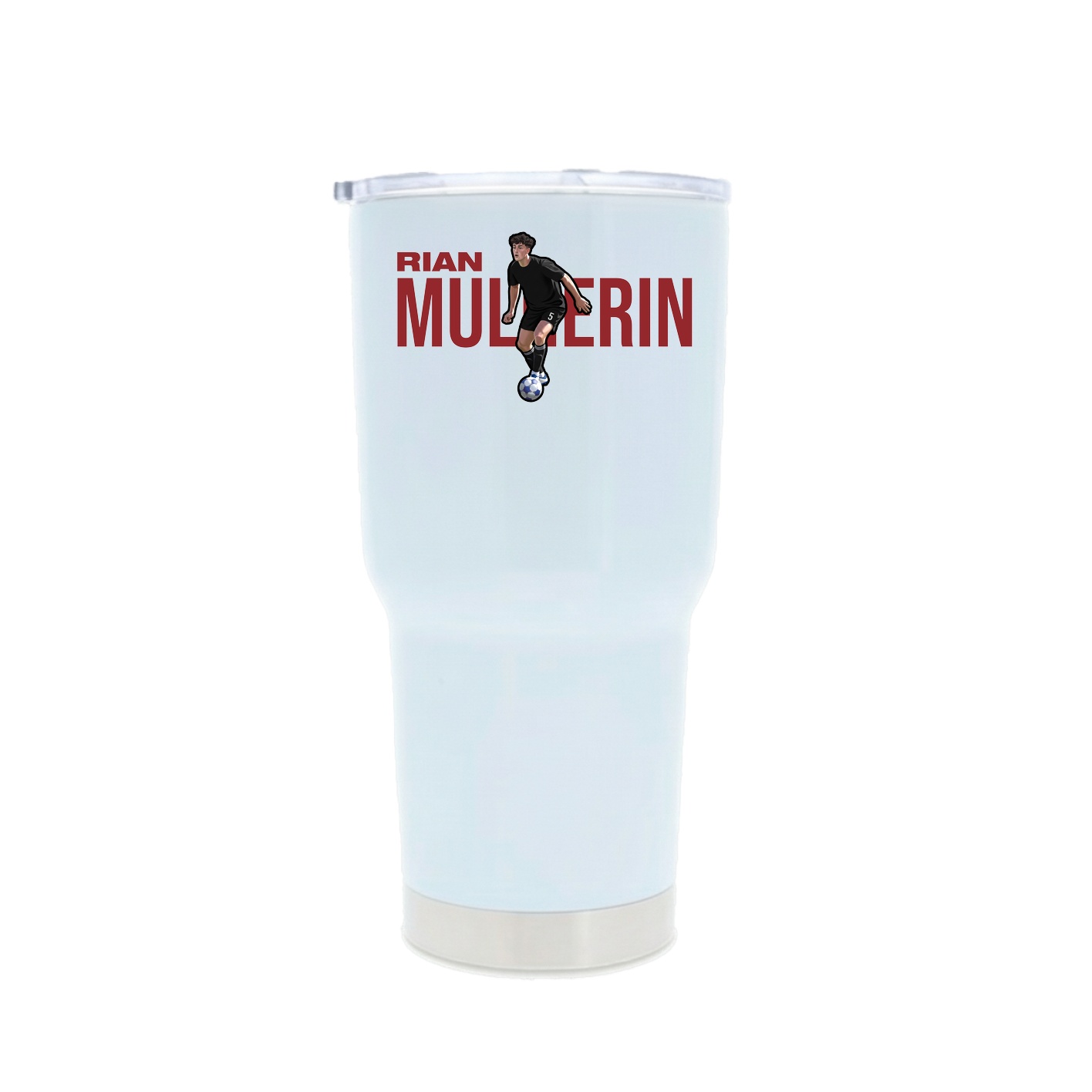 30oz Stainless Steel Tumbler — Player Name in White