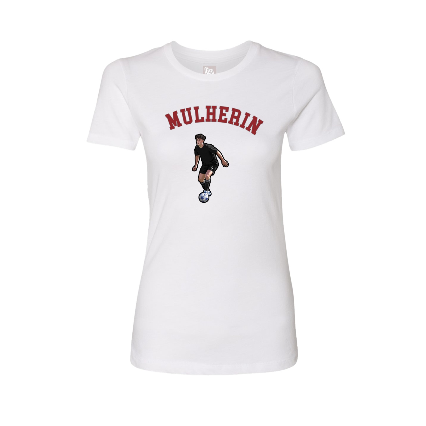 Fitted Women's Tee — Shirsey Arch in White