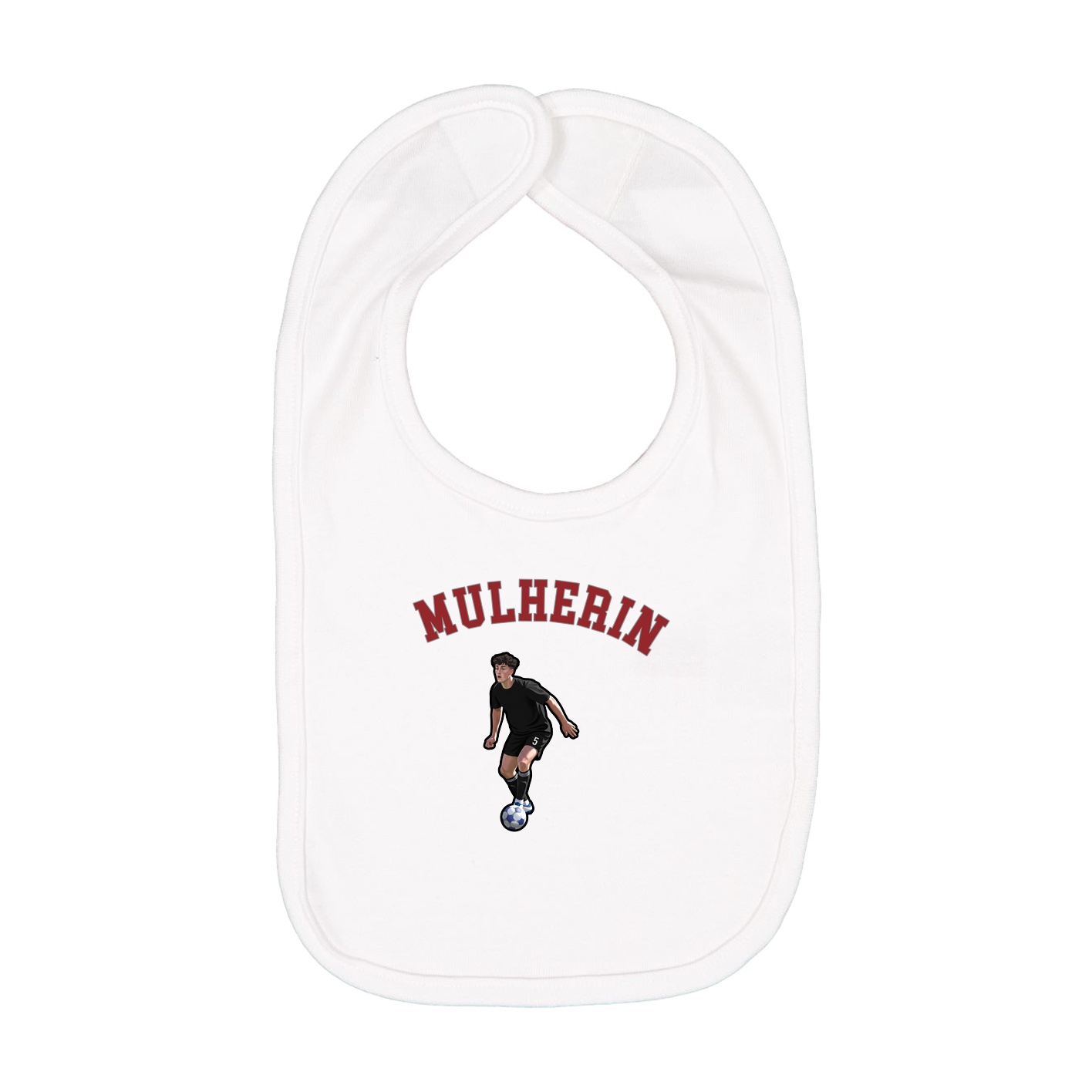 Infant Bib — Shirsey Arch in White
