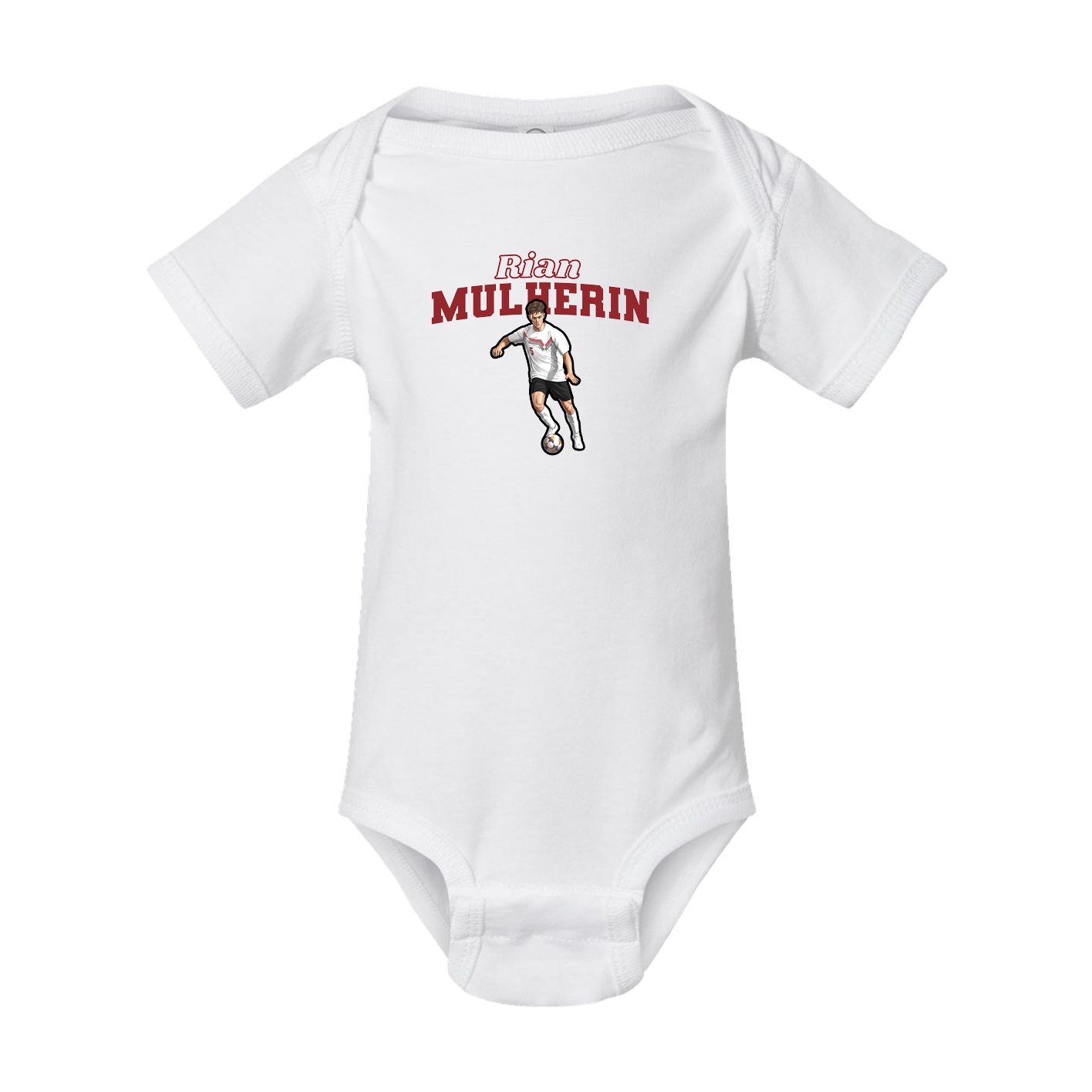 Baby Onesie — Name Arch in White
