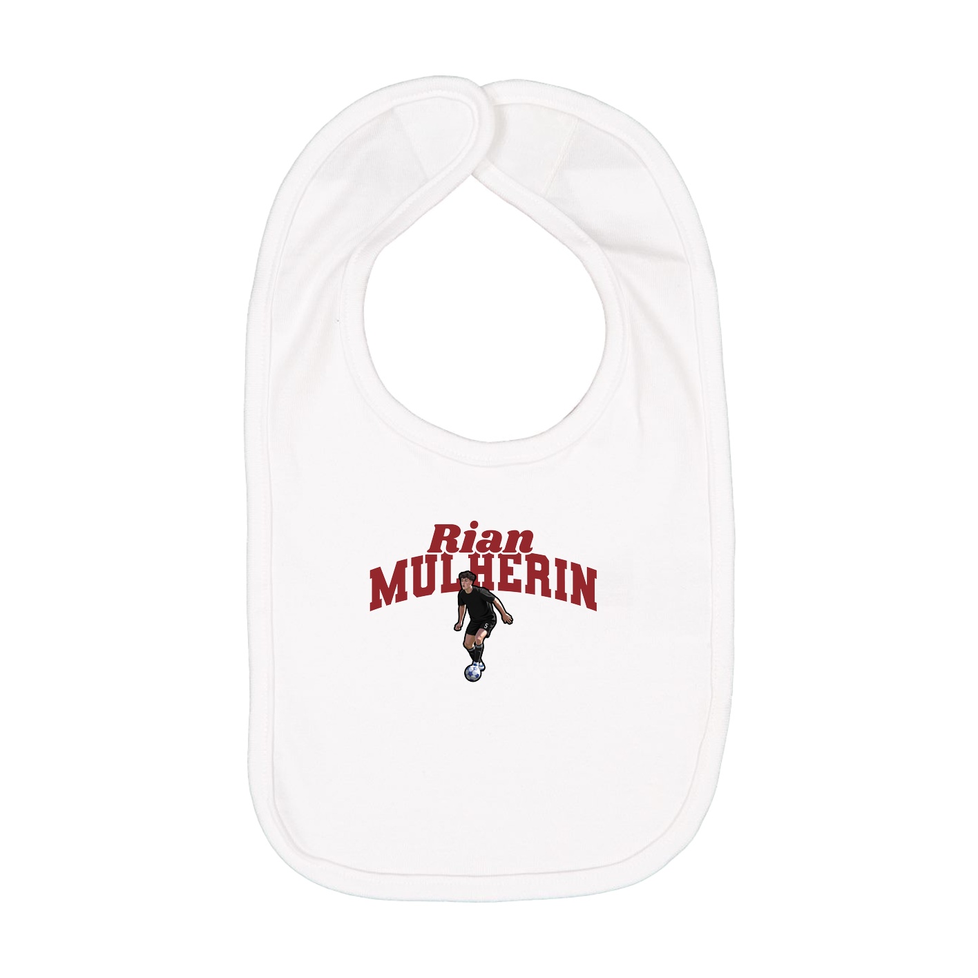 Infant Bib — Signature Arch in White