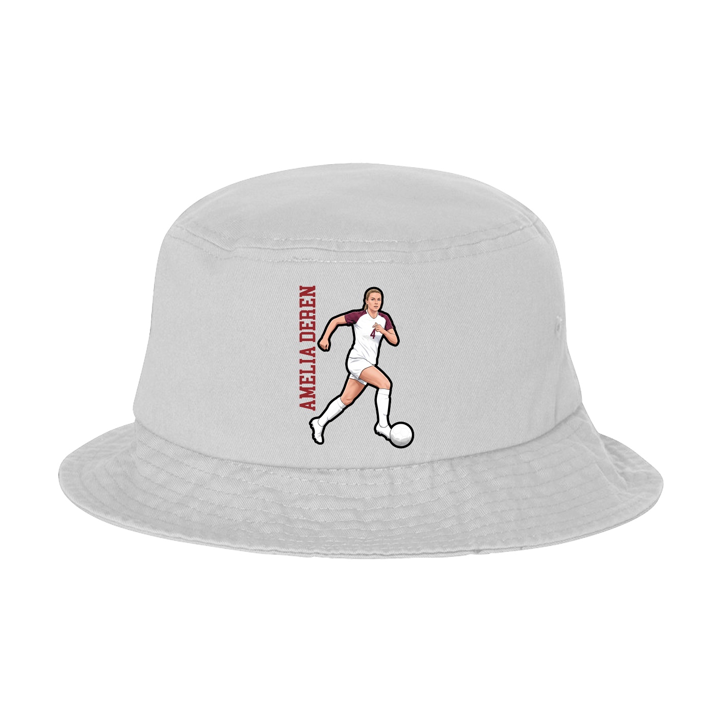 Bucket Cap — Name Vertical in White