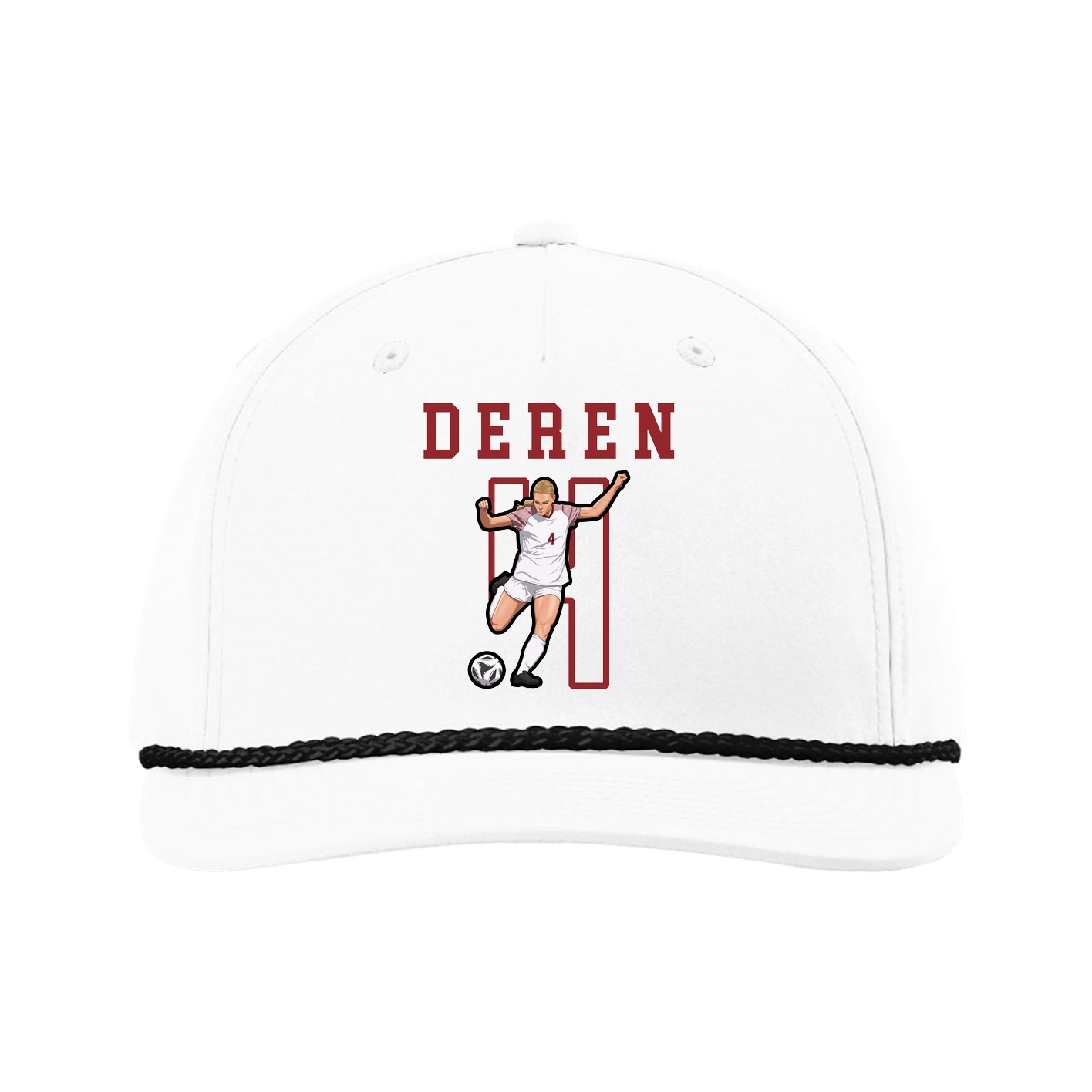 Five-Panel Classic Rope Cap — Shirsey in White