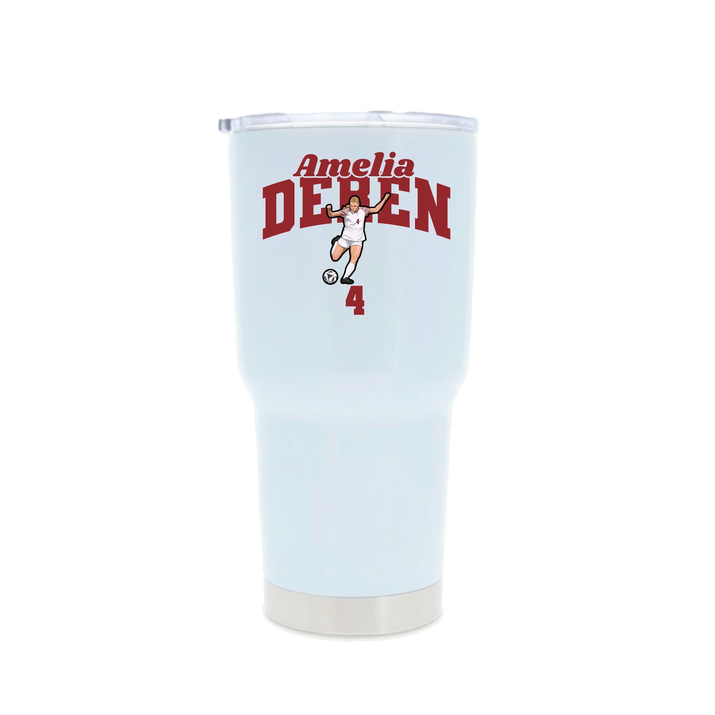 30oz Stainless Steel Tumbler — Signature Arch in White