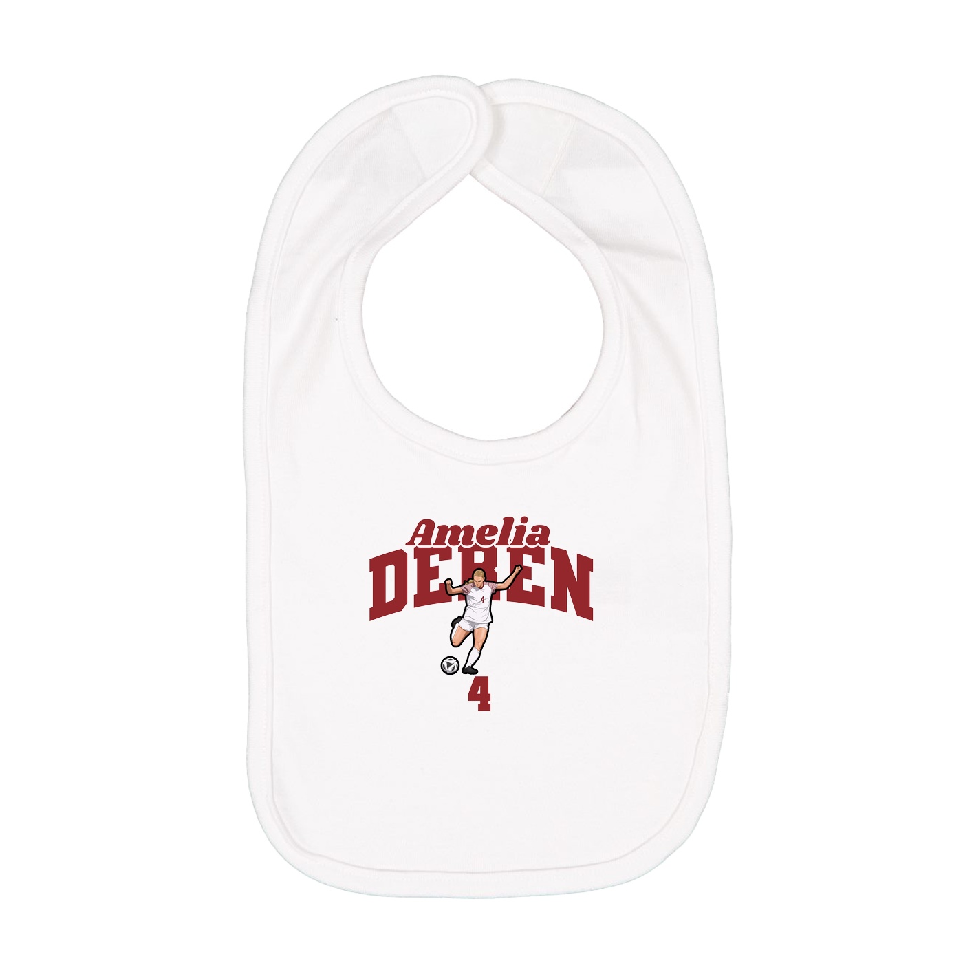 Infant Bib — Signature Arch in White