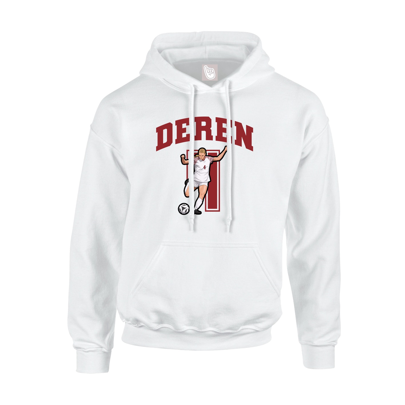 Hoodie — Number in White