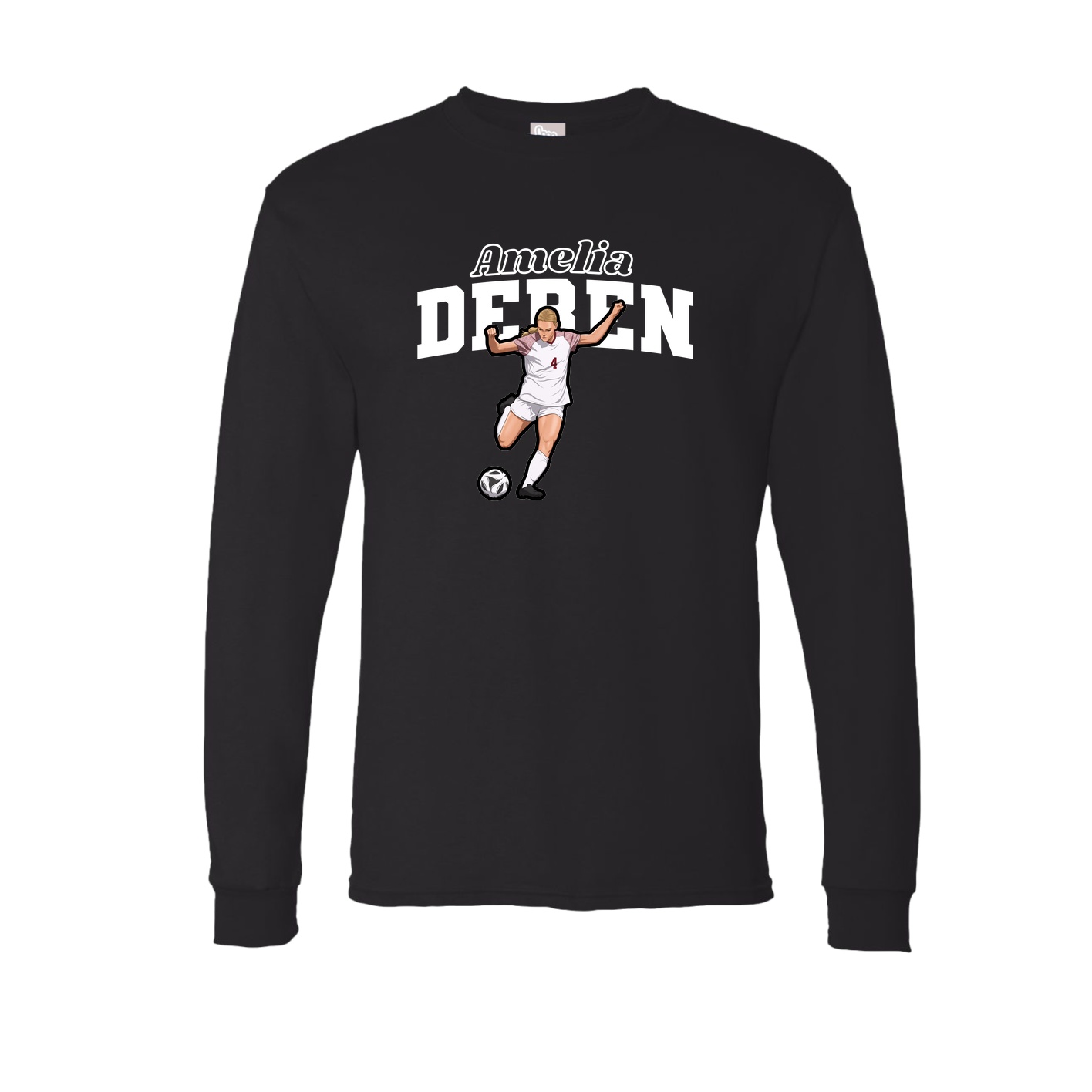 Long Sleeve Tee — Name Arch in Black
