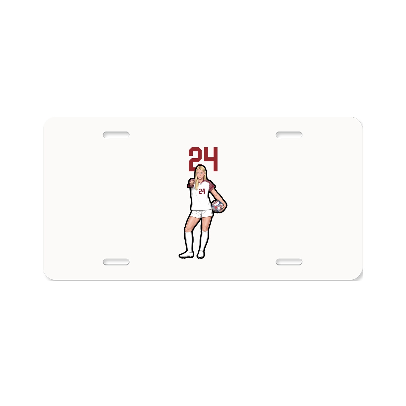 License Plate — Number Top in Classic