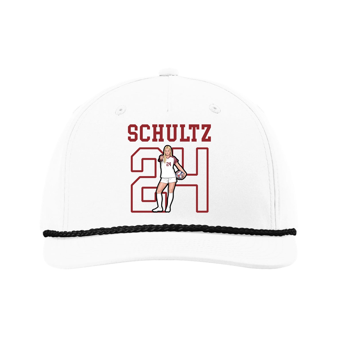 Five-Panel Classic Rope Cap — Shirsey in White