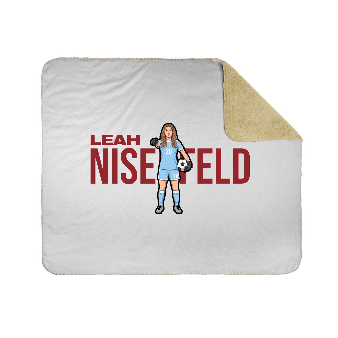 Throw Blanket — Player Name in White