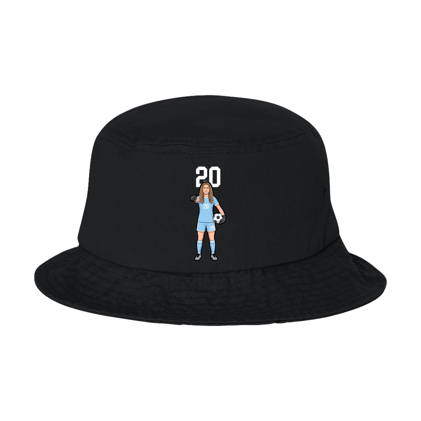 Bucket Cap — Number Top in Black