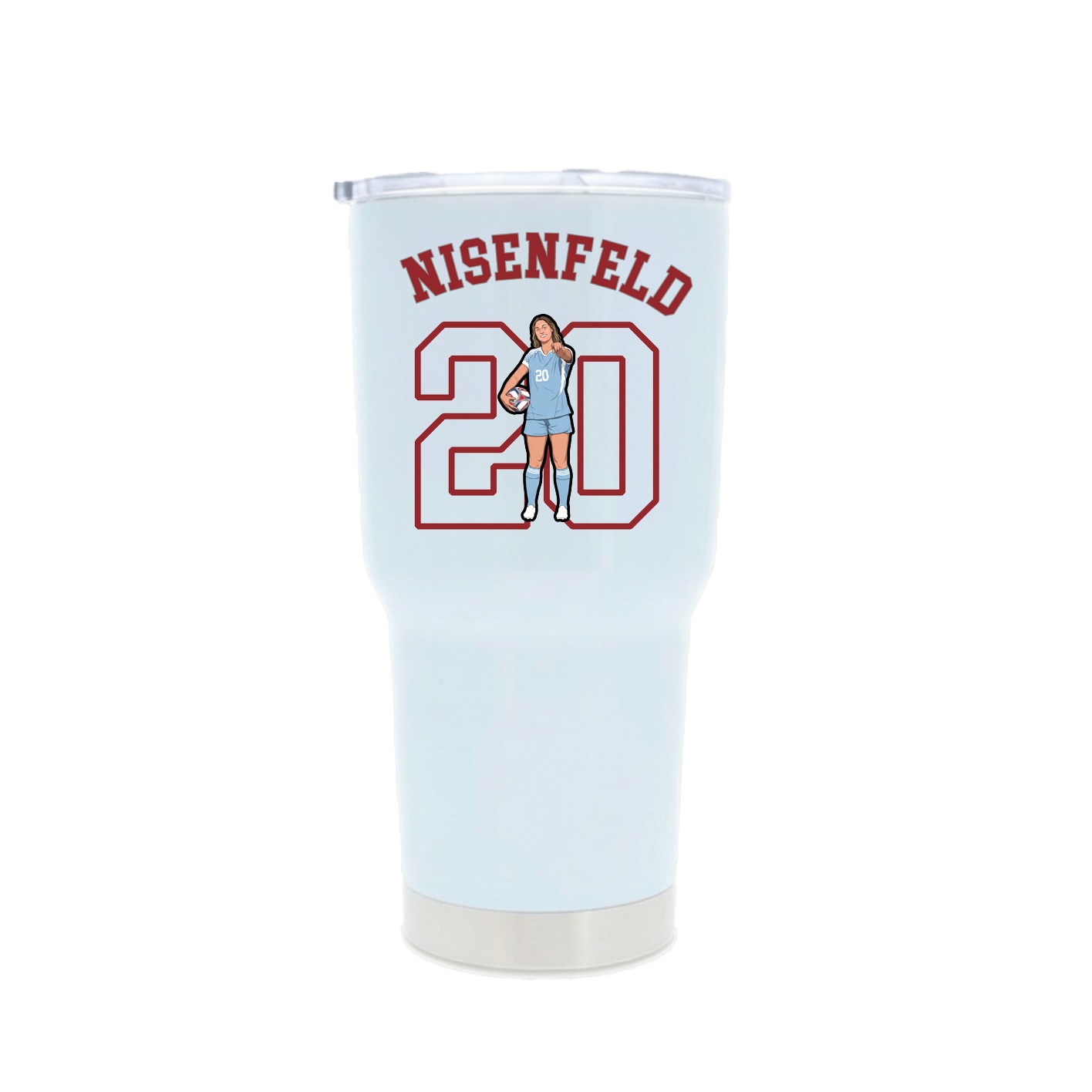 30oz Stainless Steel Tumbler — Shirsey Arch in White