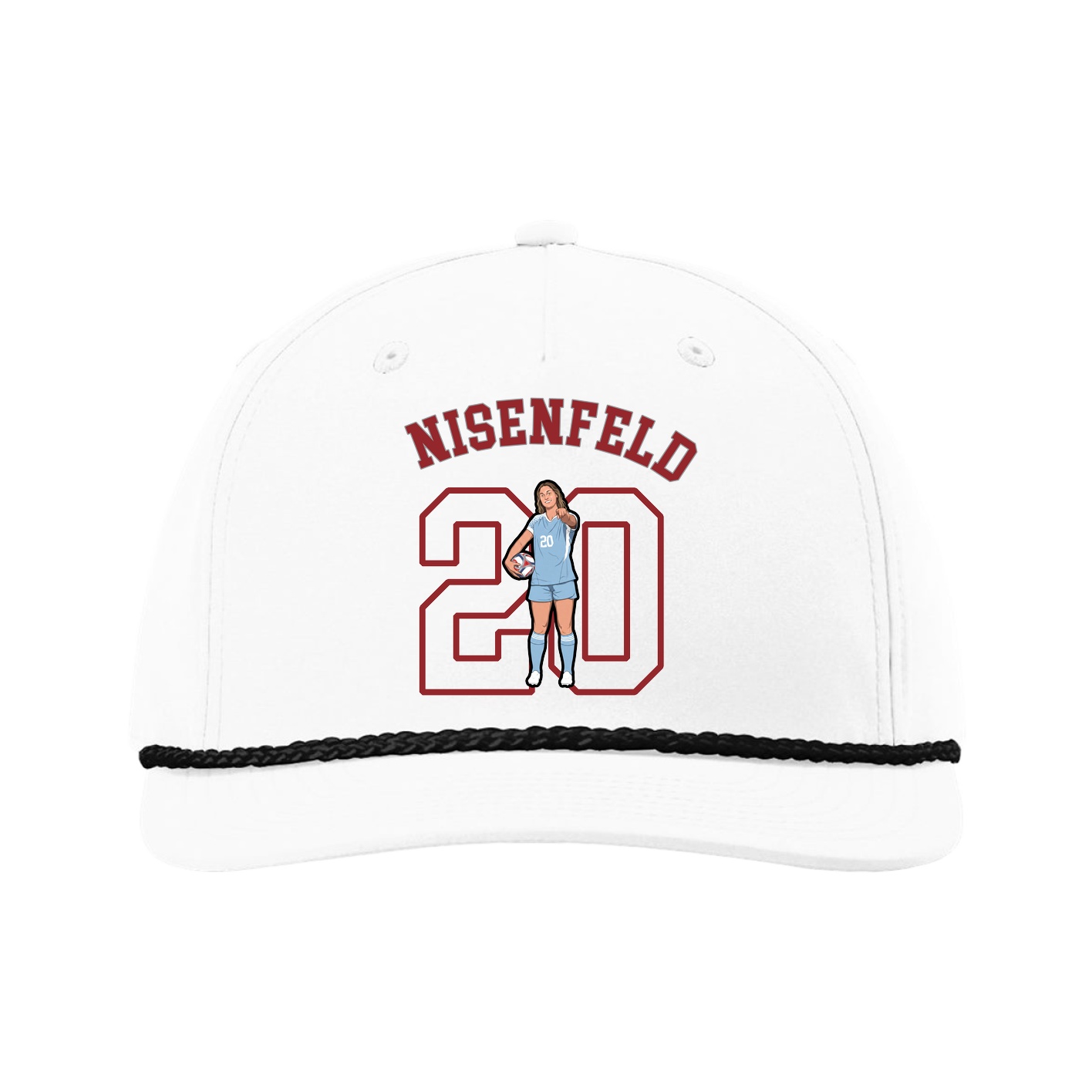 Five-Panel Classic Rope Cap — Shirsey Arch in White