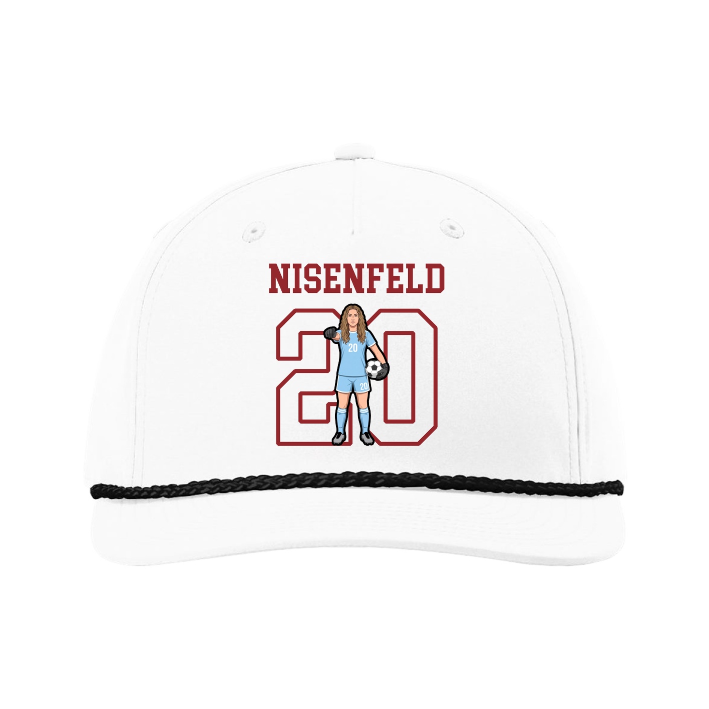 Five-Panel Classic Rope Cap — Shirsey in White