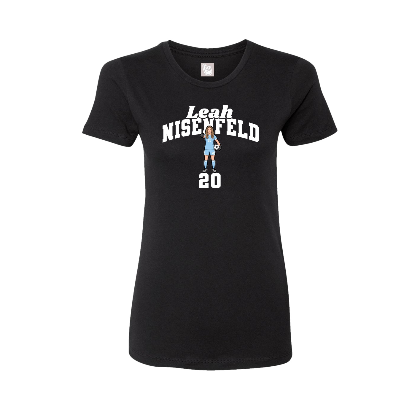 Fitted Women's Tee — Signature Arch in Black