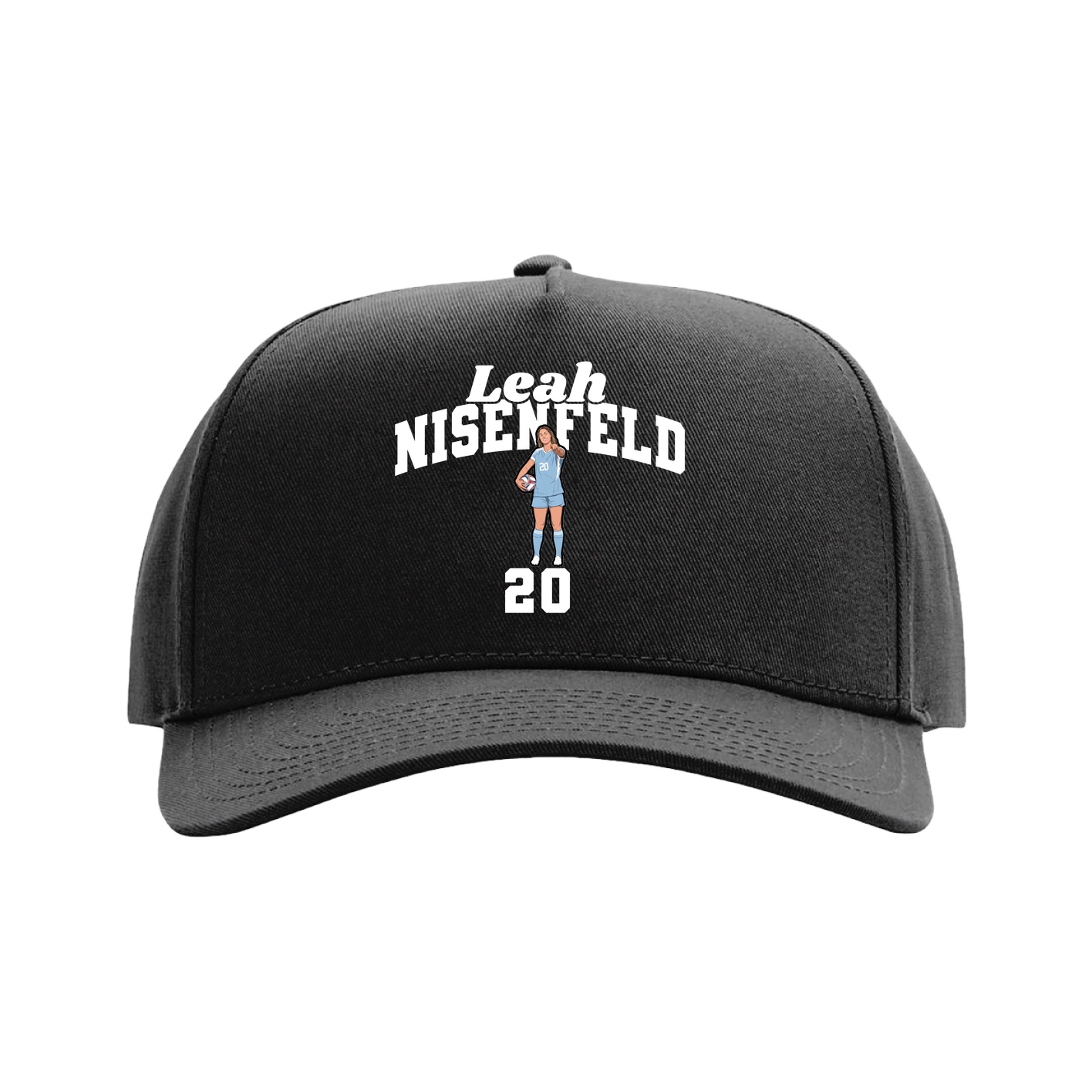 Full Fabric Five-Panel Champ Cap — Signature Arch in Black