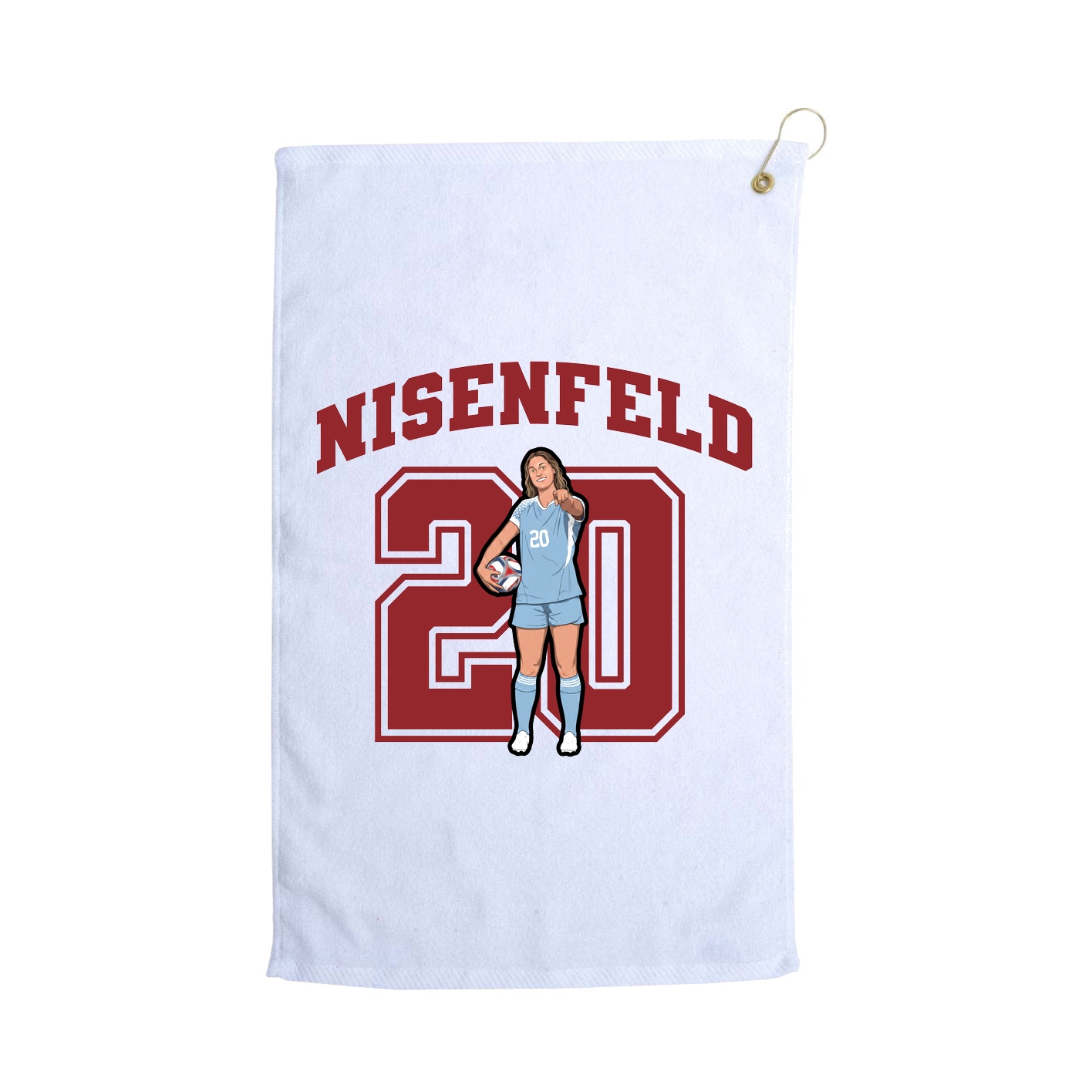 Golf Towel — Number in White