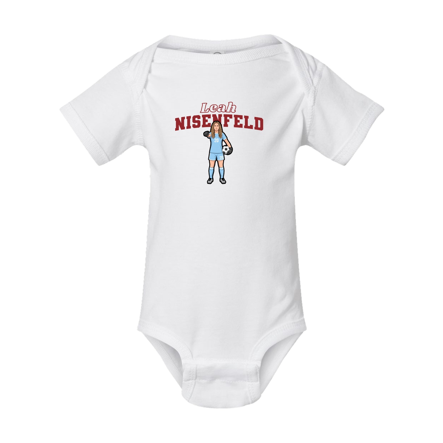 Baby Onesie — Name Arch in White