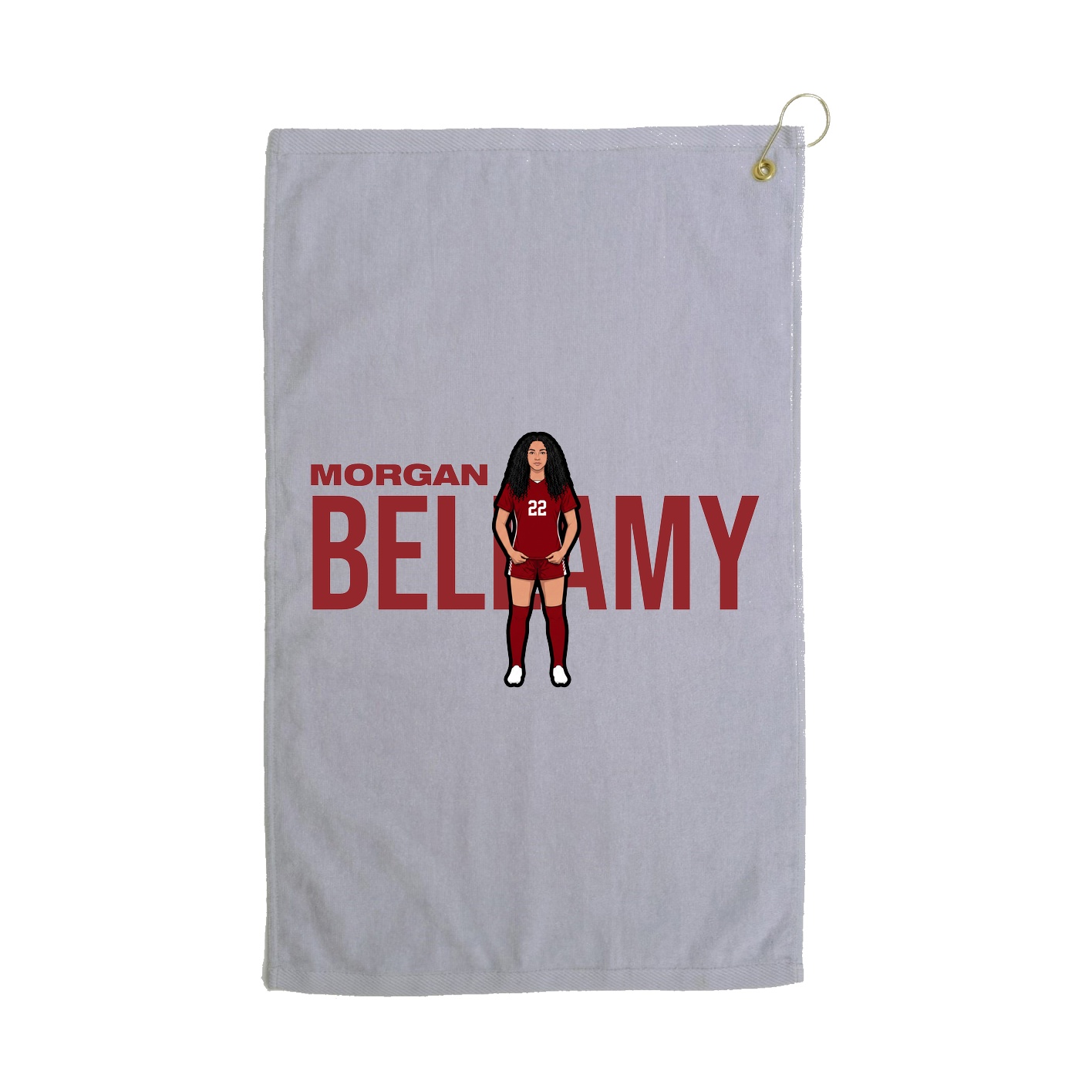 Golf Towel — Player Name in Grey