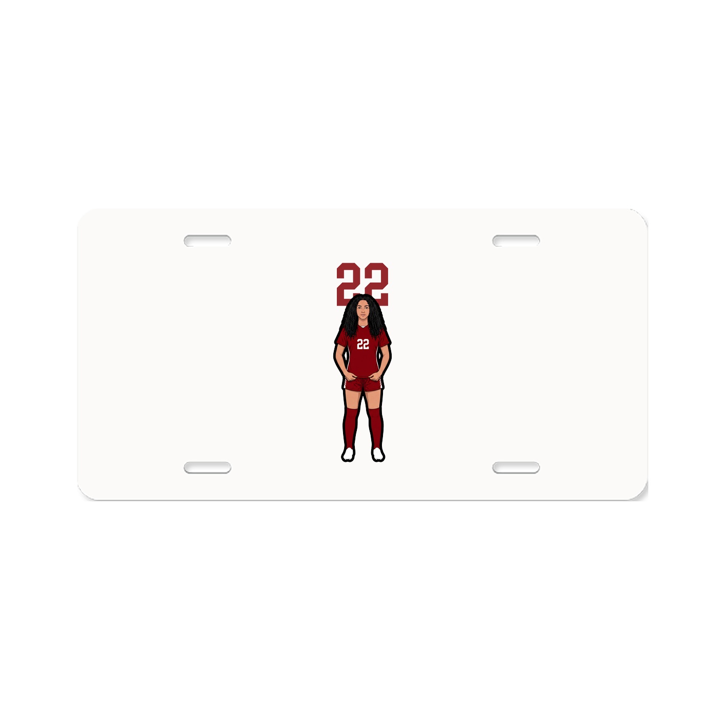 License Plate — Number Top in Classic