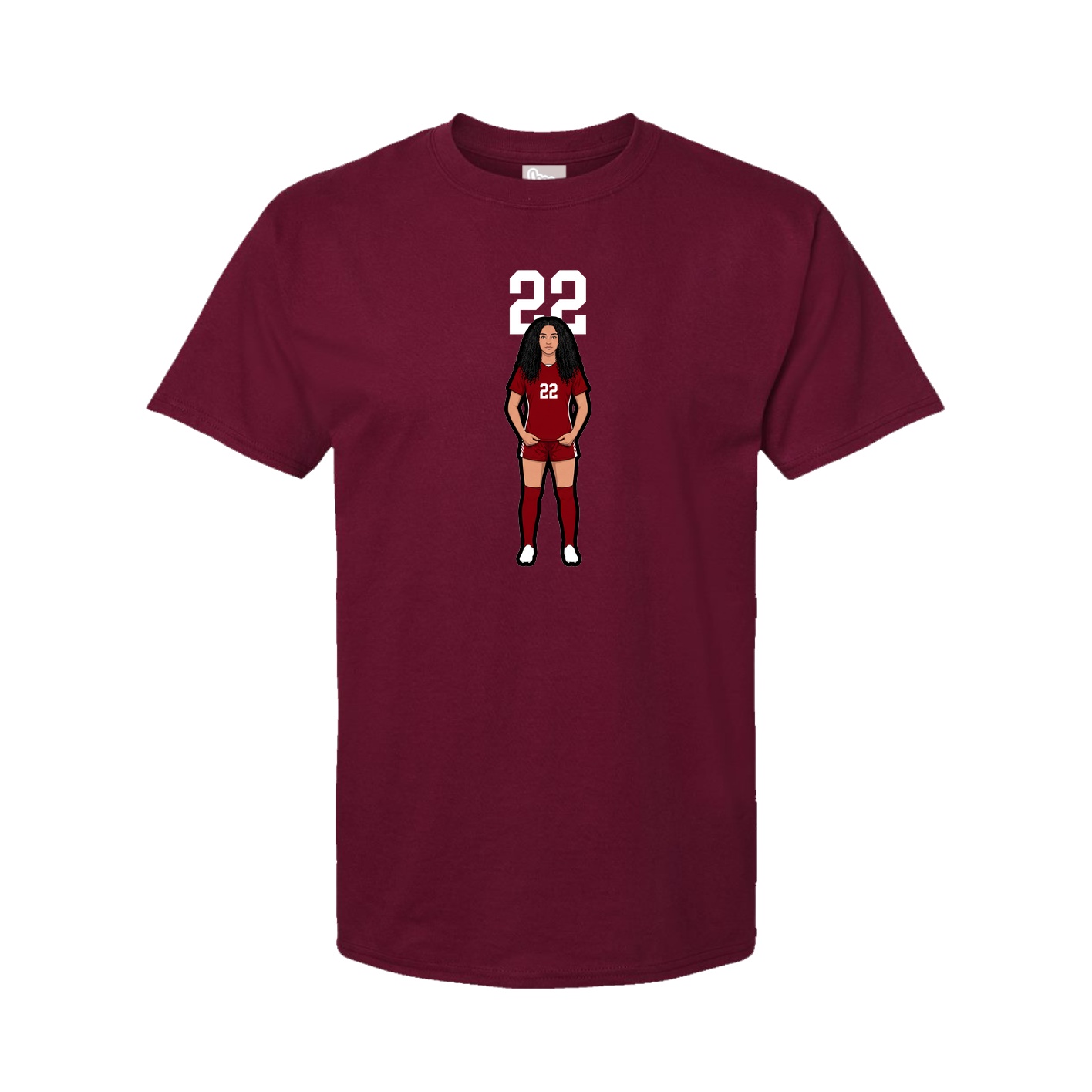 Tee — Number Top in Cardinal