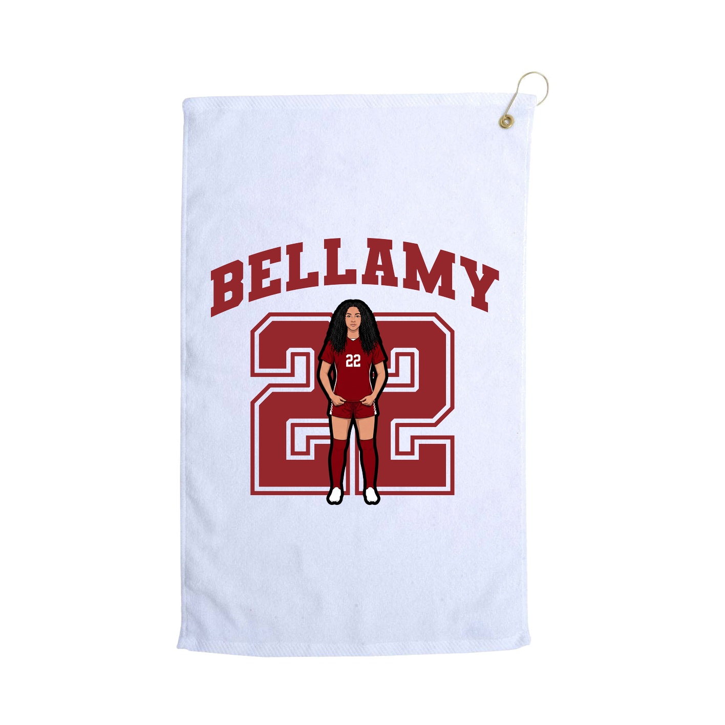 Golf Towel — Number in White