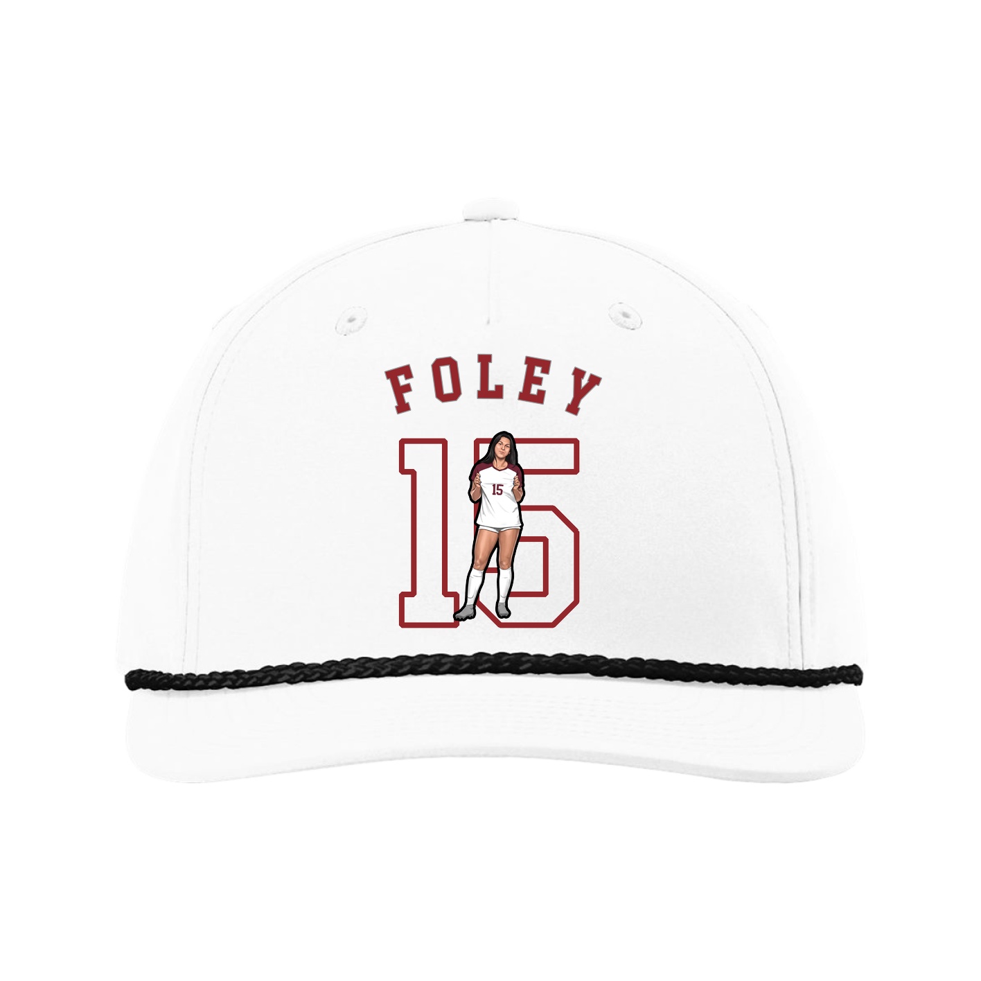 Five-Panel Classic Rope Cap — Shirsey Arch in White