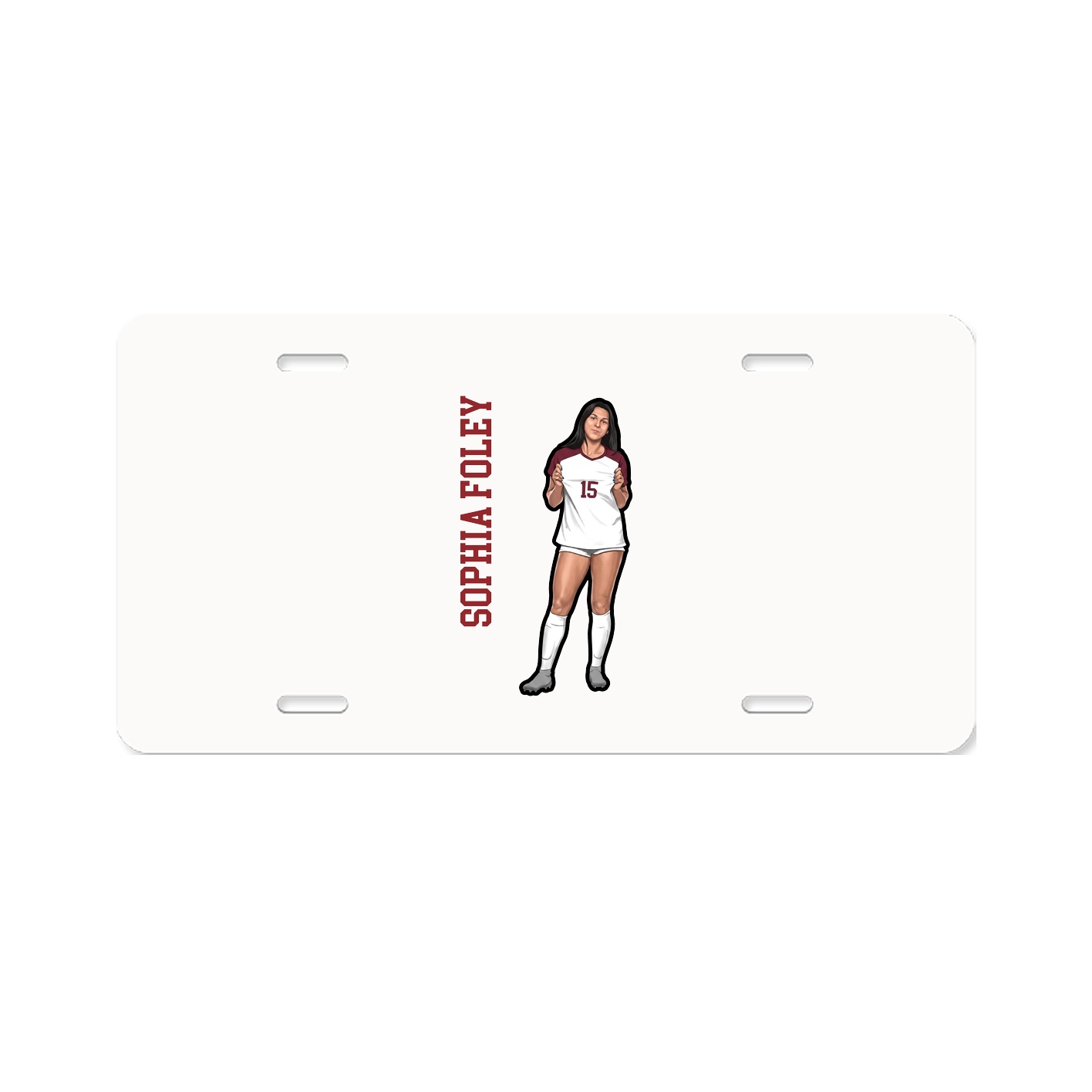 License Plate — Name Vertical in Classic