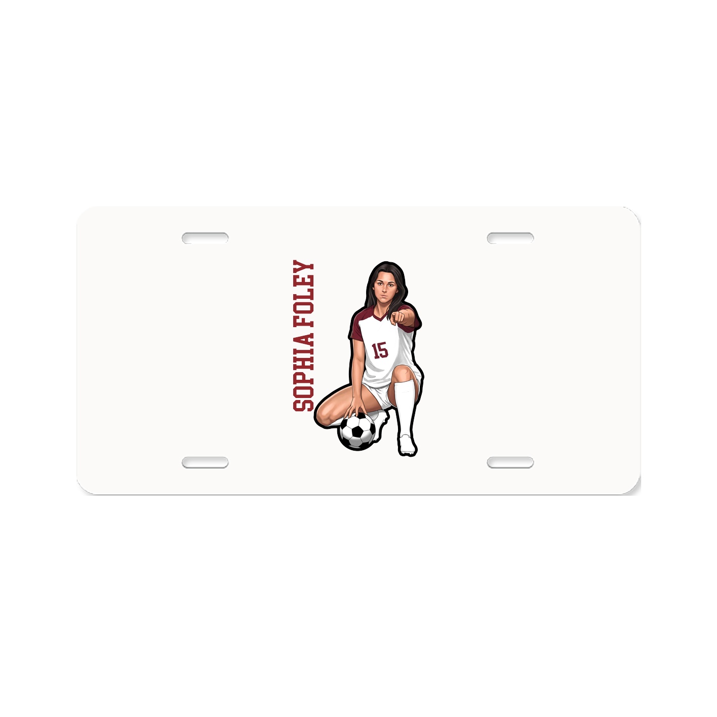 License Plate — Name Vertical in Classic