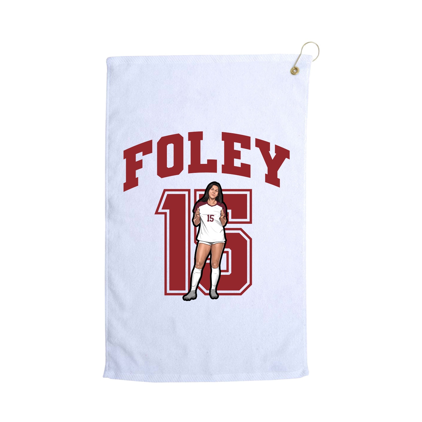Golf Towel — Number in White