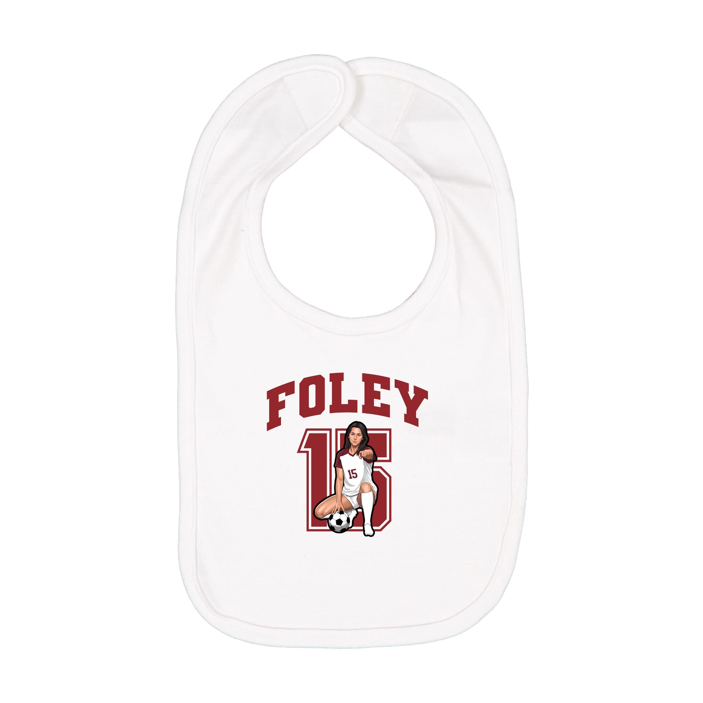 Infant Bib — Number in White