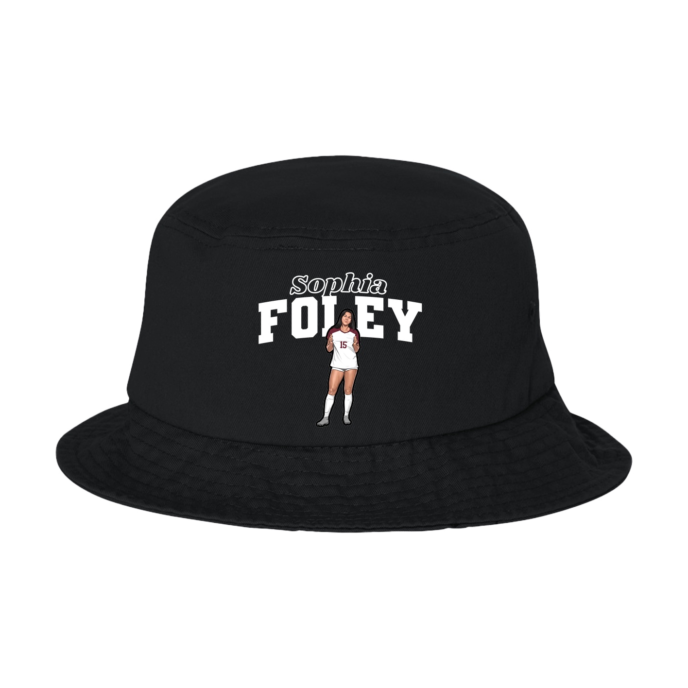 Bucket Cap — Name Arch in Black