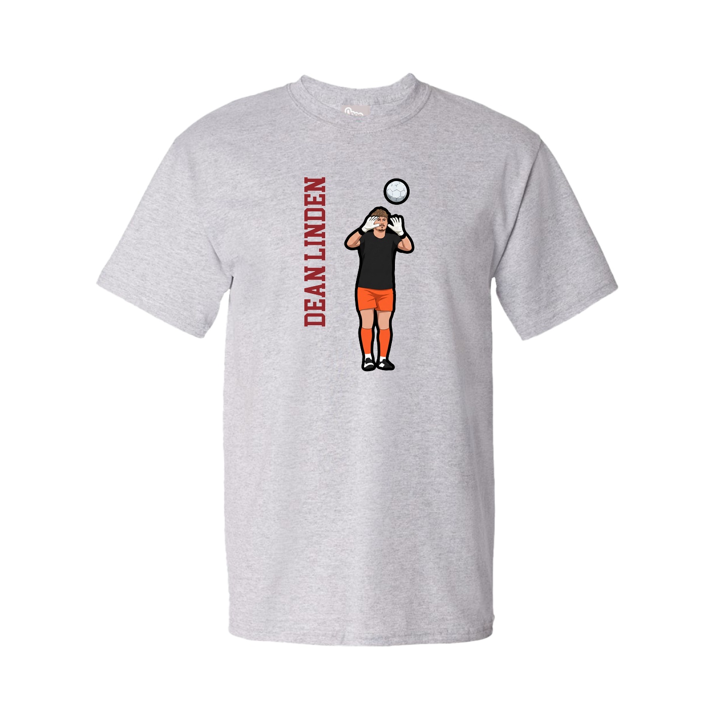 Tee — Name Vertical in Grey