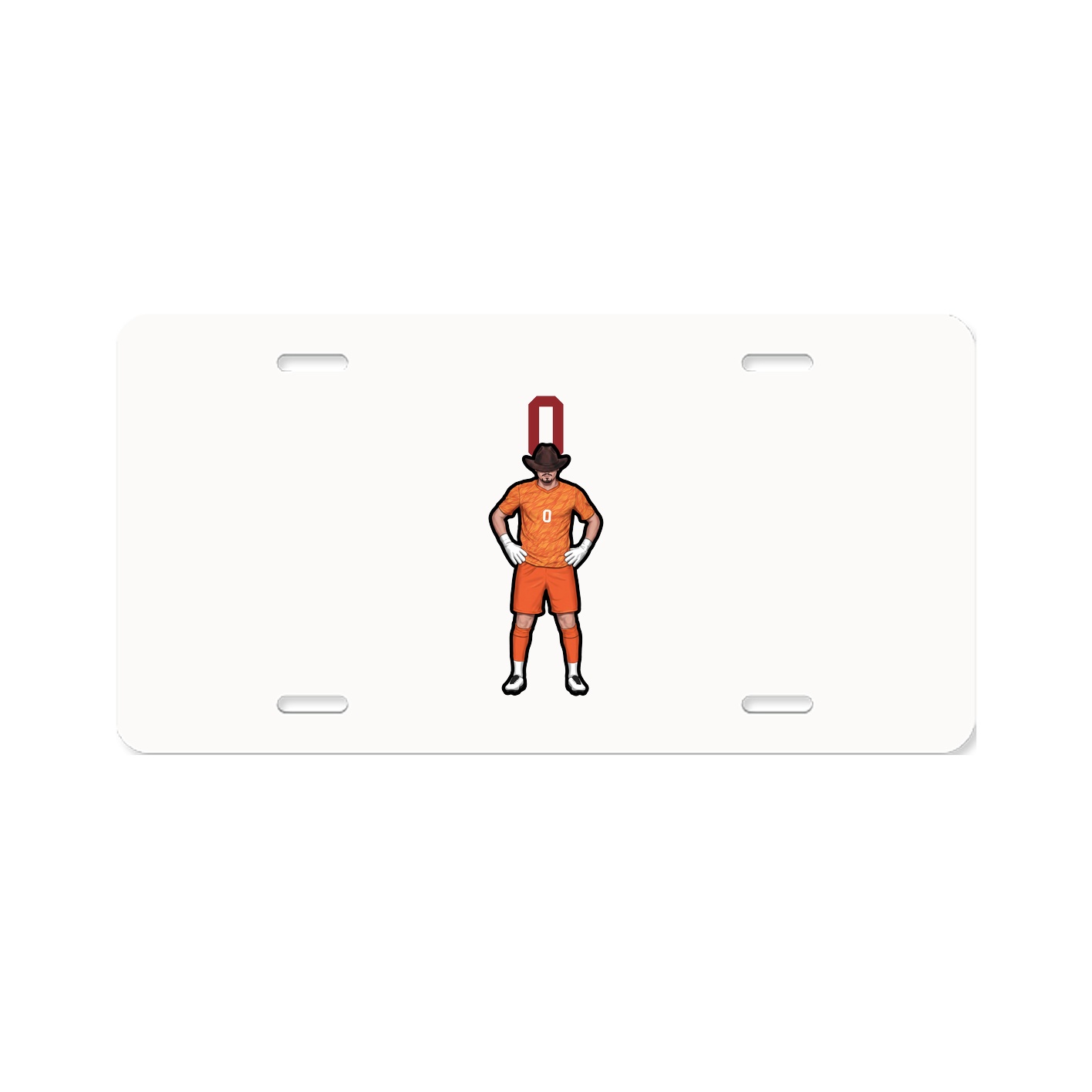 License Plate — Number Top in Classic