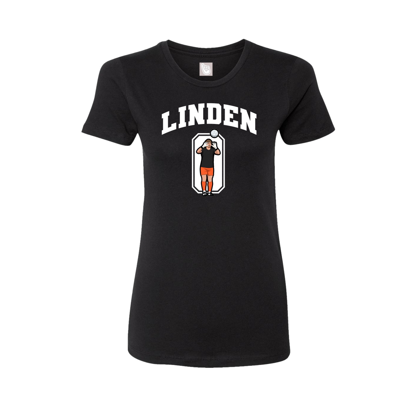 Fitted Women's Tee — Number in Black