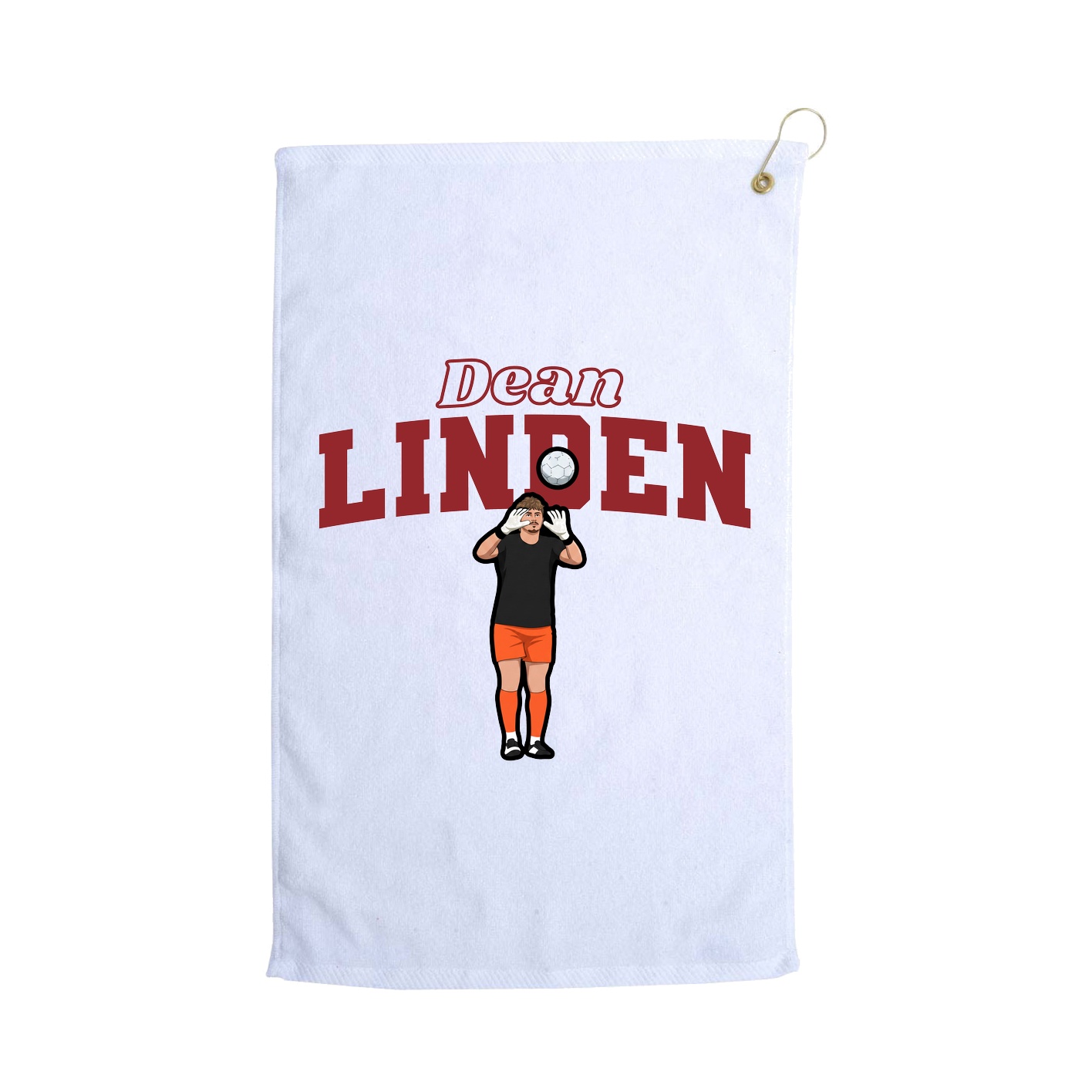 Golf Towel — Name Arch in White