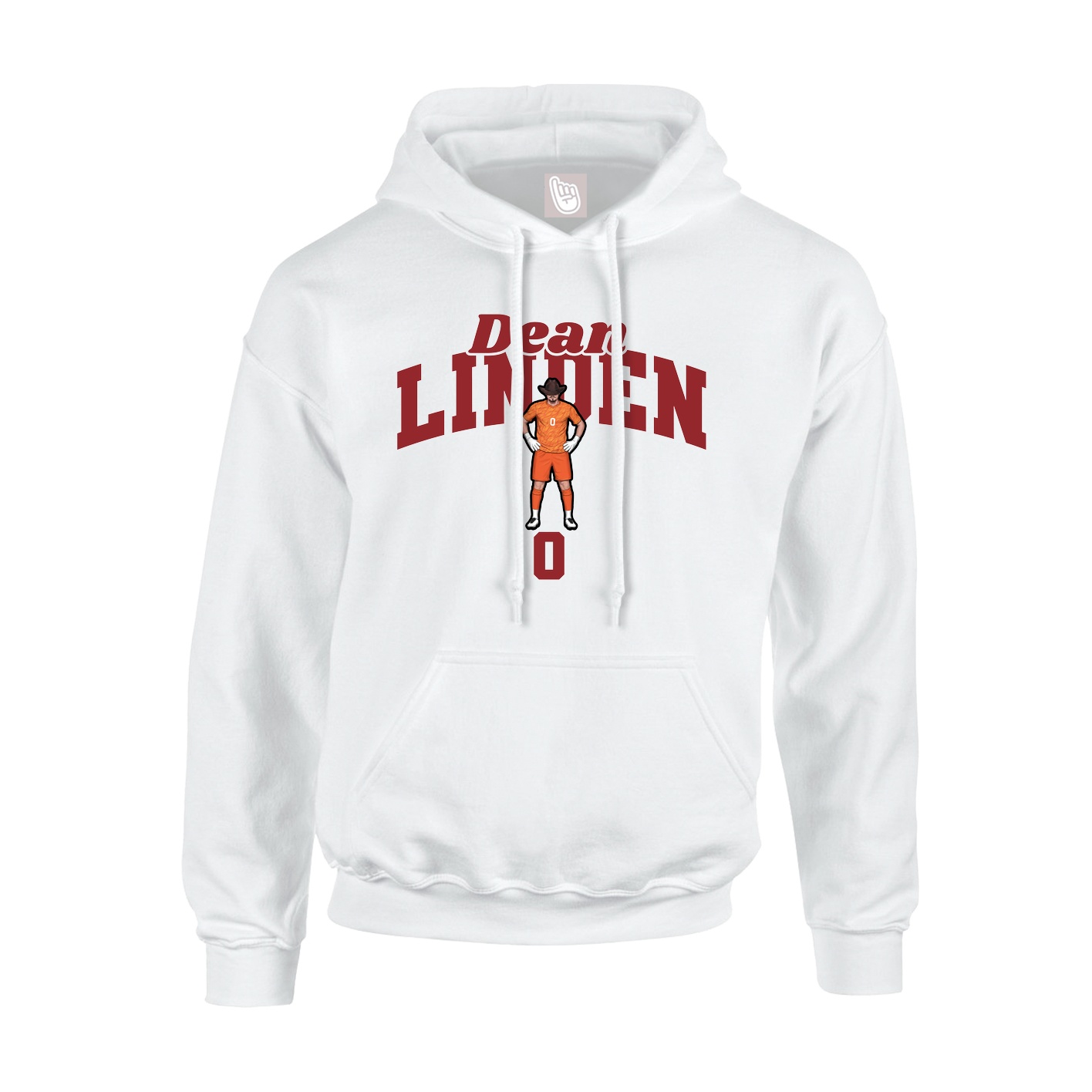 Youth Hoodie — Signature Arch in White