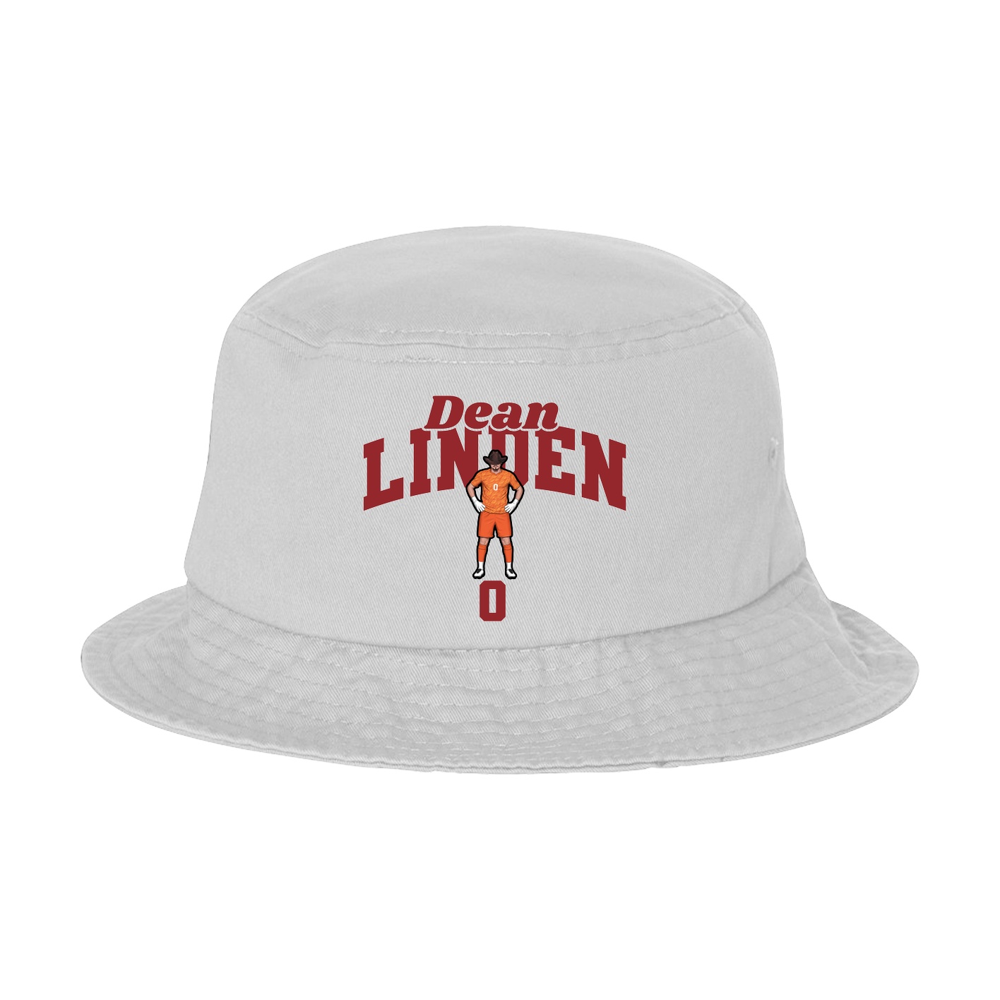 Bucket Cap — Signature Arch in White