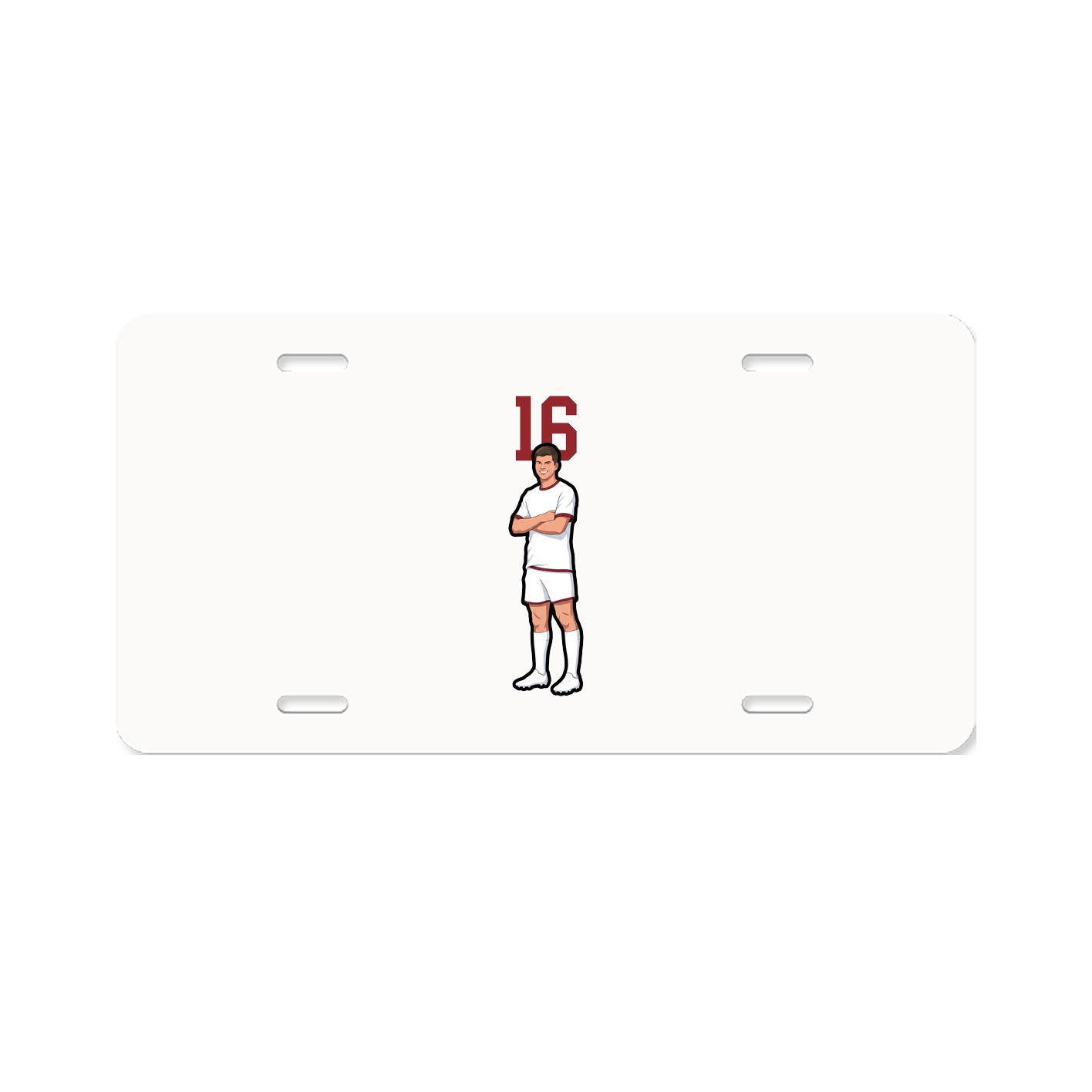 License Plate — Number Top in Classic