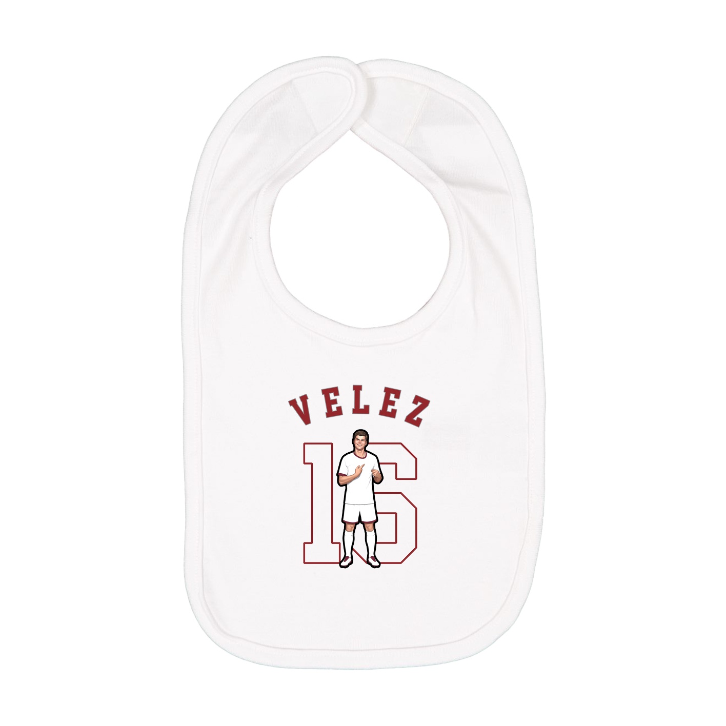 Infant Bib — Shirsey Arch in White
