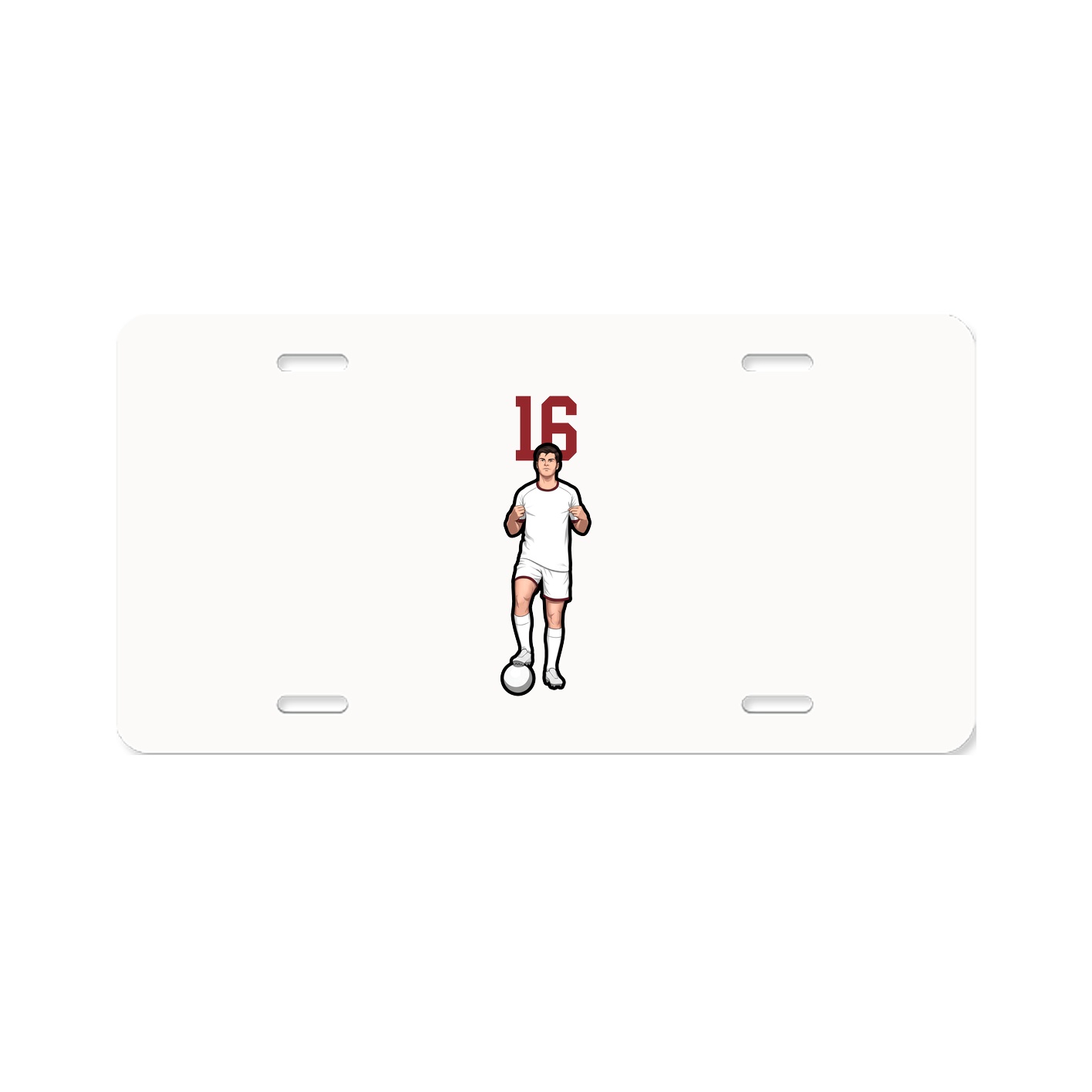 License Plate — Number Top in Classic